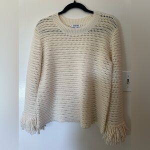 Johnny Was Fringe Crochet Sweater